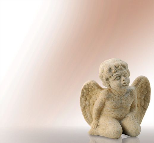 Little Angle Engelfiguren aus Stein als Grabschmuck