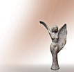 Engel Grabfigur Angelo Balerino: Engel Skulptur aus Bronze