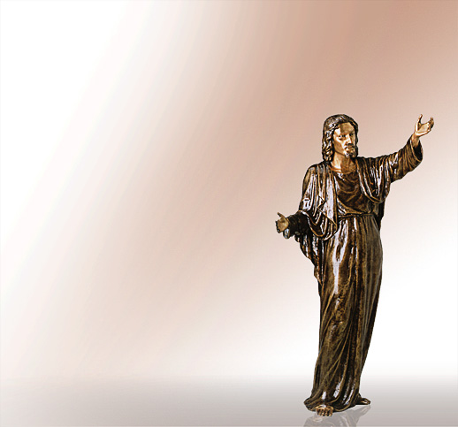 Jesus Pastore Jesus Grabfiguren aus Bronze
