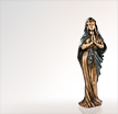 Madonnafigur Maria die Preisende: Moderne Madonnenfiguren aus Bronze