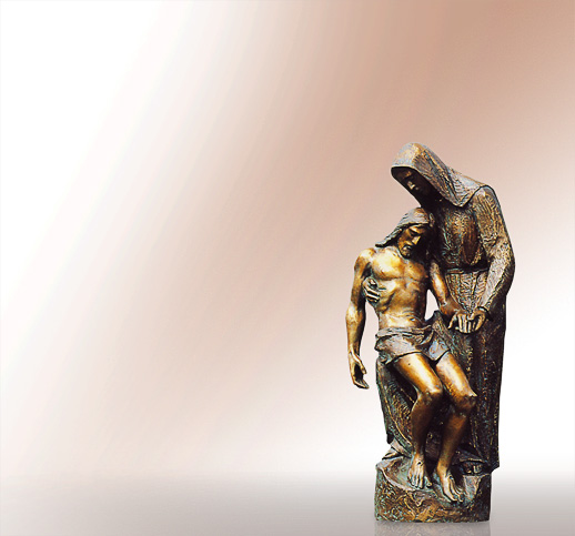 Jesus Pieta Christusfigur aus Bronze