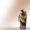 Christusfigur Jesus Pieta: Christusfigur aus Bronze