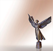 Engel Bronzefiguren Angelo Volare: Engelfigur aus Bronze