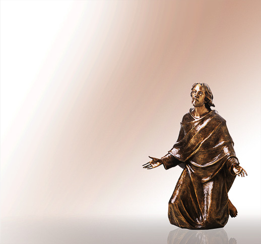 Jesus Pilgrim Jesus Figur aus Bronze
