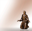 Christus Skulpturen Jesus Pilgrim: Jesus Figur aus Bronze