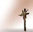 Jesus Bronzefigur Christus am Kreuz von Doos: Jesus Grabfigur aus Bronze