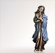 Maria Skulpturen Mutter der Barmherzigkeit: Madonna Figur aus Bronze