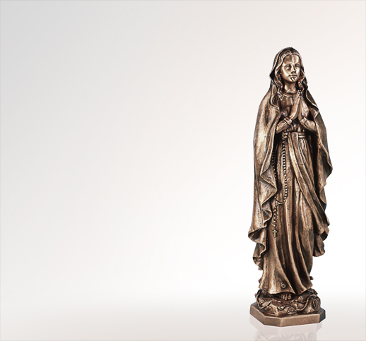 Madonna Lourdes Madonna Grabfigur aus Bronze