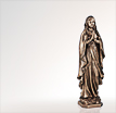 Marienfiguren Madonna Lourdes: Madonna Grabfigur aus Bronze