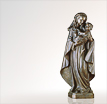 Mariaskulpturen Madonna: Madonna aus Bronze für einen Grabstein