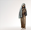 Madonna Grabfigur Muttergottes: Madonnafigur aus Bronze