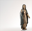 Grabfigur Maria Heilige Jungfrau: Mariafigur aus Bronze als Grabfigur