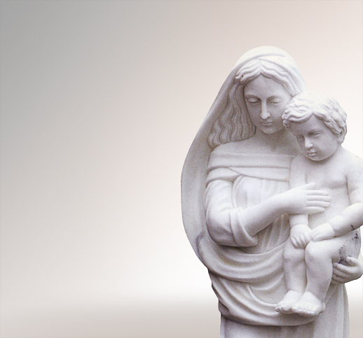 Maria mit Kind Hochwertige Marienfigur aus Stein