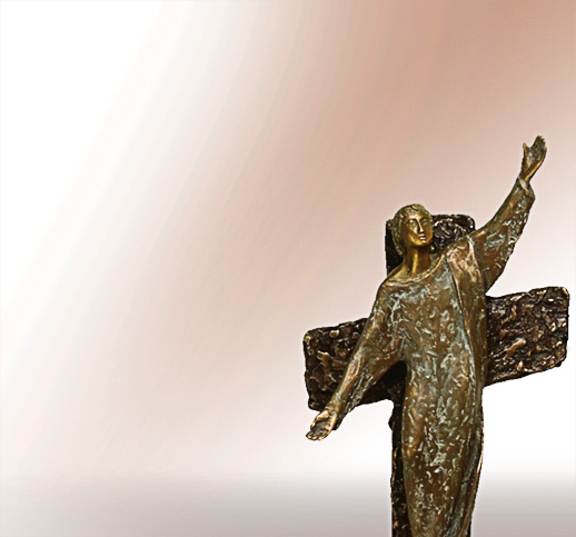 Christus am Kreuz von Doos Bronzefiguren Jesus