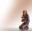 Jesus Grabfigur Guter Hirte Kniend: Christus Skulpturen aus Bronze
