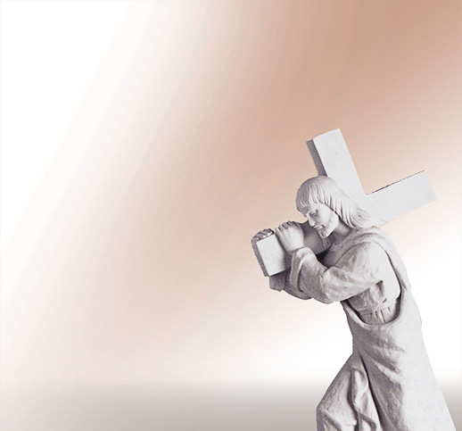Christus mit Kreuz Jesus Skulpturen aus Stein
