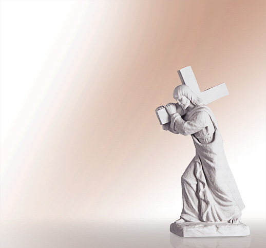 Christus mit Kreuz Jesus Skulpturen aus Stein