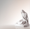 Mariaskulpturen Madonna Rosario: Madonna Grabfigur aus Stein