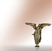 Engel Skulptur Angelo Riposo: Grabengel aus Bronze