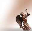 Bronzefigur Engel Dolce Angelo: Bronzefigur Engel