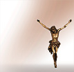 Jesus Figur Christus am Kreuz: Bronzefigur Jesus