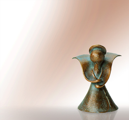 Angelo Collare Stilvolle Engel Bronzefigur