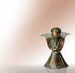 Bronzefigur Engel Angelo Collare: Stilvolle Engel Bronzefigur