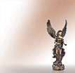 Engel Figur Angelo Espressione: Engelskulpturen aus Bronze