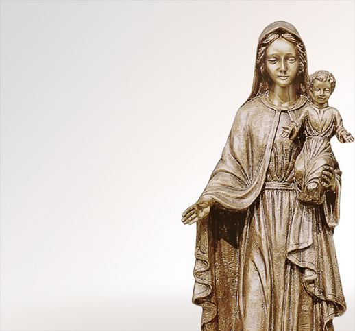 Maria mit dem Jesuskind Madonnen aus Bronze als Bildhauerarbeit