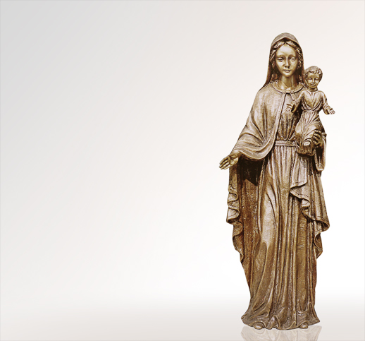 Maria mit dem Jesuskind Madonnen aus Bronze als Bildhauerarbeit