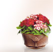 Pflanzgefäße Feronia: Blumentopf für ein Grab aus Bronze