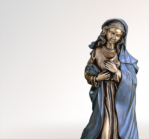 Mutter der Barmherzigkeit Madonna Figur aus Bronze