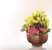 Blumentopf Levana: Pflanzgefäß für das Grab aus Bronze