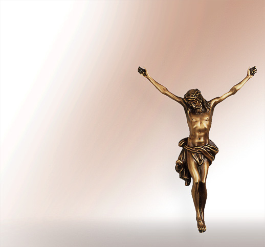 Christus am Kreuz Bronzefigur Jesus