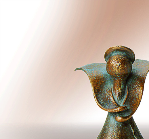 Angelo Collare Stilvolle Engel Bronzefigur